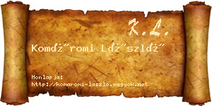 Komáromi László névjegykártya