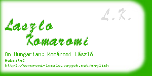 laszlo komaromi business card