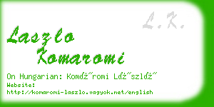 laszlo komaromi business card